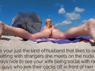 Exhibitionist hustru fru kyss naken strand fönstertittare kuk tease&excl; shes ett av min favorit exhibitionist wives&excl;