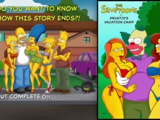 Krustie's Vacation Camp with great chicks&excl; - The Simptoons