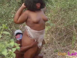 Local Village lover With A ssbbw Ass Gives Blowjob And Fucked By the Watchman in the Bush With His Big Black Cork Hardcore Somewhere in Africa